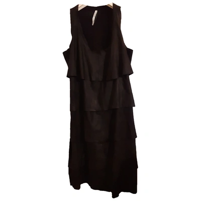 Pre-owned Liviana Conti Wool Mid-length Dress In Black