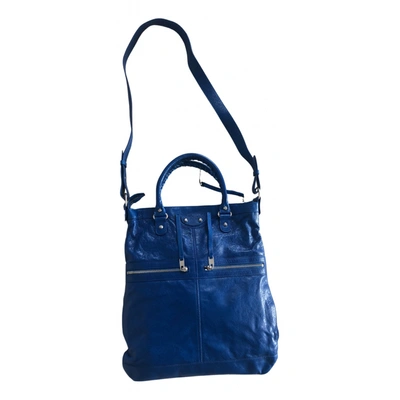 Pre-owned Balenciaga Leather Bag In Blue