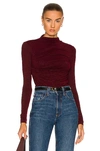 Enza Costa X Revolve Jersey Twist Top In Dark Ruby