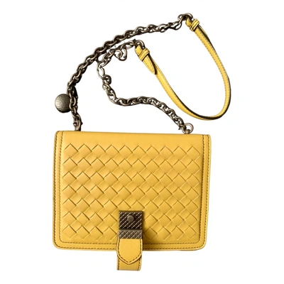 Pre-owned Bottega Veneta Leather Handbag In Yellow