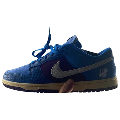Pre-owned Nike X Undefeated Leather Low Trainers In Blue