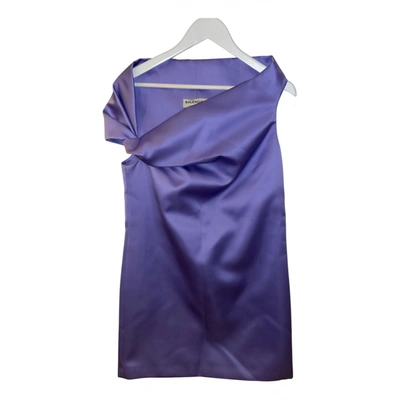 Pre-owned Balenciaga Mini Dress In Purple