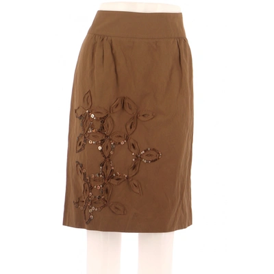 Pre-owned Alberta Ferretti Skirt Suit In Brown