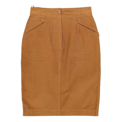 Pre-owned Alberta Ferretti Mid-length Skirt In Brown