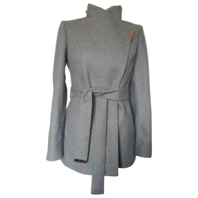 Pre-owned Ted Baker Wool Coat In Grey