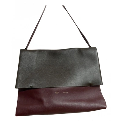 Pre-owned Celine All Soft Leather Handbag In Burgundy