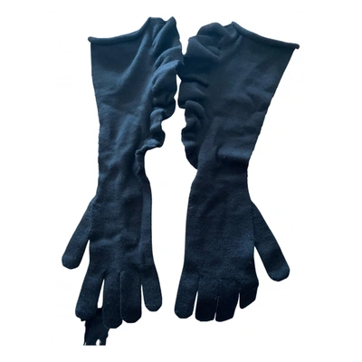 Pre-owned Dolce & Gabbana Wool Long Gloves In Black