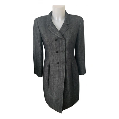 Pre-owned Chanel Wool Coat In Grey