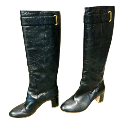 Pre-owned Rupert Sanderson Leather Boots In Black