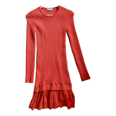 Pre-owned Paco Rabanne Wool Mini Dress In Orange
