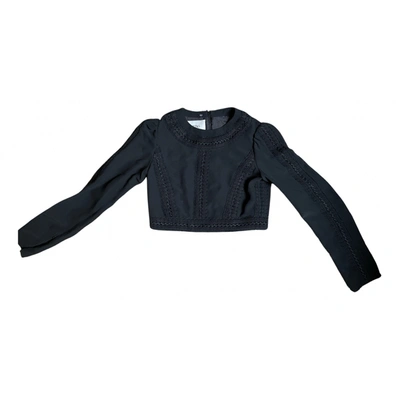 Pre-owned Valentino Silk Top In Black