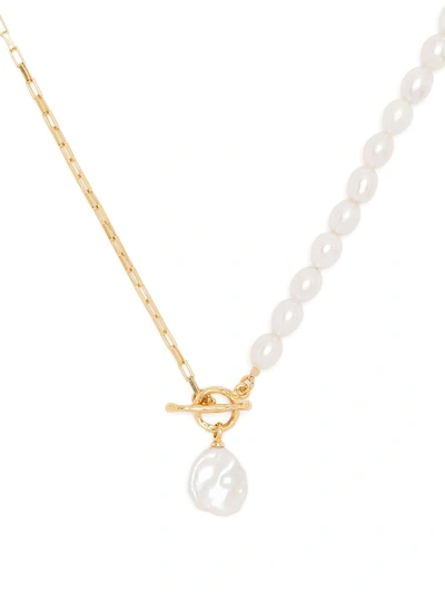 Dower & Hall Luna Pearl-charm Necklace In White