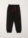 DOLCE & GABBANA COTTON JOGGING TROUSERS WITH LOGO,C67588002