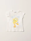 Monnalisa Kids' Cotton T-shirt With Print In White