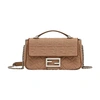 Fendi Medium Baguette Chain Shoulder Bag In Beige