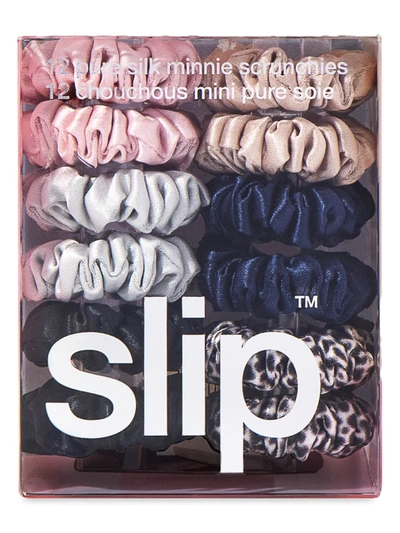 Slip Pure Silk 12-piece Mini Scrunchies Set In Classic