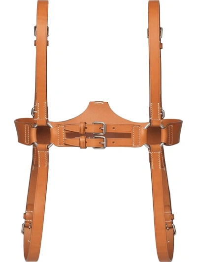 Gucci Leather Harness-style Braces In Brown