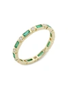 Sydney Evan Women's 14k Yellow Gold, Emerald, & Diamond Eternity Ring