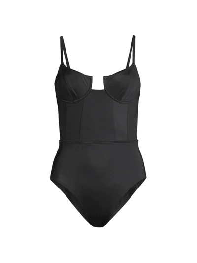 Solid & Striped Solid And Striped Black The Veronica One-piece Swimsuit In Black
