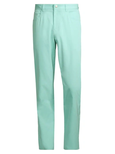 Peter Millar Eb66 Performance Five-pocket Pants In Teal