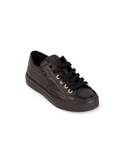 Givenchy Little Kid's & Kid's 4 G Embossed Leather Sneakers In Black