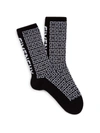 Givenchy Kids' Little Boy's & Boy's Jacquard Logo Socks In Black White