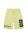 Givenchy Kids' Little Boy's & Boy's Logo Bermuda Shorts In Yellow