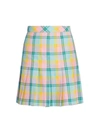 MOSCHINO TOY BUTTONS PLAID MINISKIRT