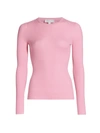 Michael Kors Hutton Ribbed Cashmere Sweater In Rose