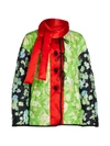 MERYLL ROGGE COLORBLOCK FLORAL QUILTED JACKET