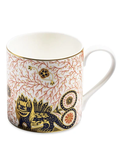 Richard Brendon V & A Mythical Beasts Reflect Large Mug In Gold Multi Colour