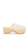 Magda Butrym Crochet Closed Clog In White,beige