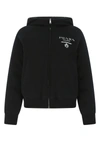 Prada Black Cashmere Blend Down Jacket