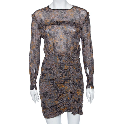 Pre-owned Isabel Marant Étoile Multicolored Printed Ruched Dress Xs