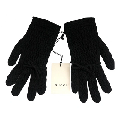 Pre-owned Gucci Wool Gloves In Black