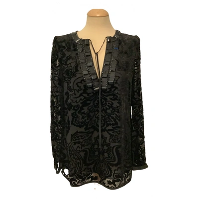 Pre-owned Tory Burch Silk Blouse In Black