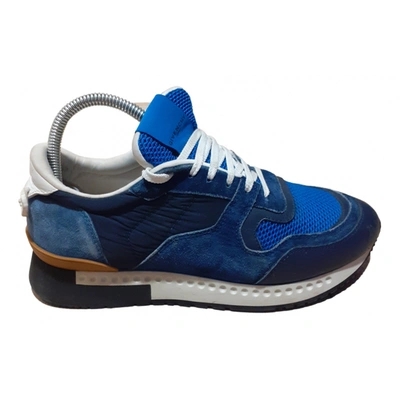 Pre-owned Givenchy Runner Active Leather Low Trainers In Blue