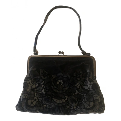 Pre-owned Fendissime Velvet Handbag In Black