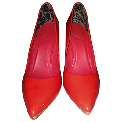 Pre-owned Ted Baker Patent Leather Heels In Red