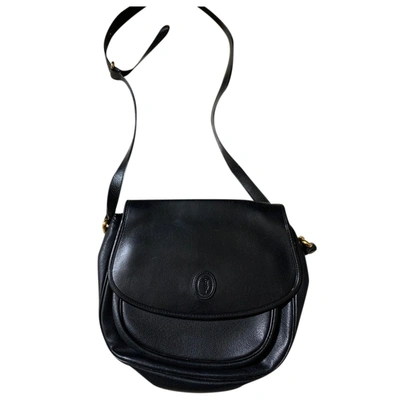 Pre-owned Trussardi Leather Crossbody Bag In Black