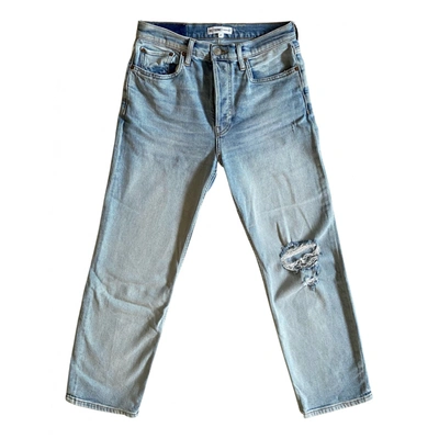 Pre-owned Re/done Straight Pants In Blue