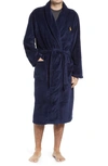 Polo Ralph Lauren Men's Microfiber Plush Shawl Collar Robe In Navy
