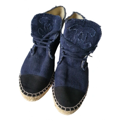 Pre-owned Chanel Espadrilles In Blue