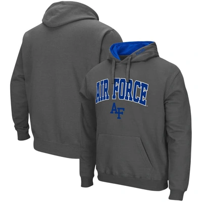 Colosseum Men's  Charcoal Air Force Falcons Arch And Logo 3.0 Pullover Hoodie