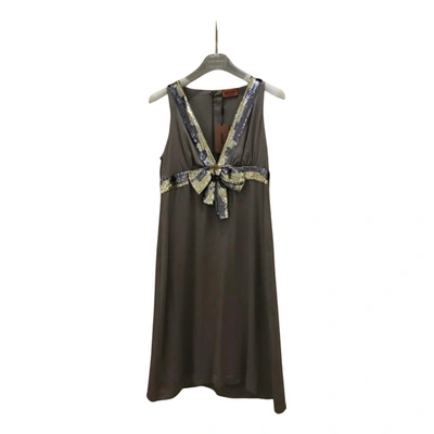 Pre-owned Missoni Silk Mid-length Dress In Brown