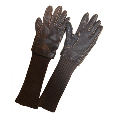 Pre-owned Loro Piana Long Gloves In Brown