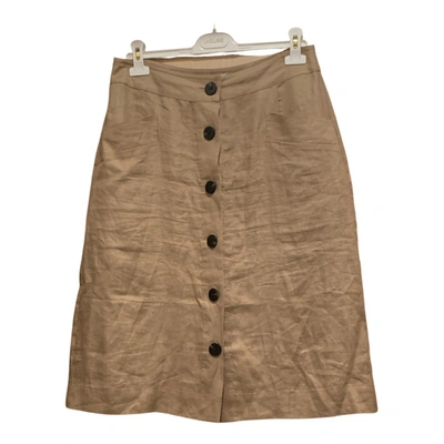 Pre-owned Jigsaw Mid-length Skirt In Brown