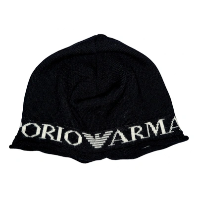 Pre-owned Emporio Armani Wool Cap In Black