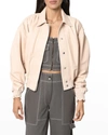 NICOLE MILLER CROPPED LEATHER JACKET