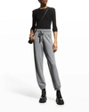 Moncler Cashmere-blend Joggers In Medium Grey